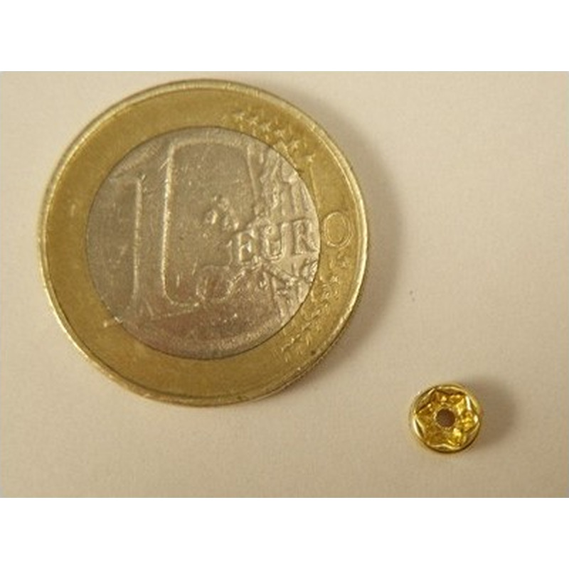 Zwischenteil Strass 5x2.5mm, Messing vergoldet