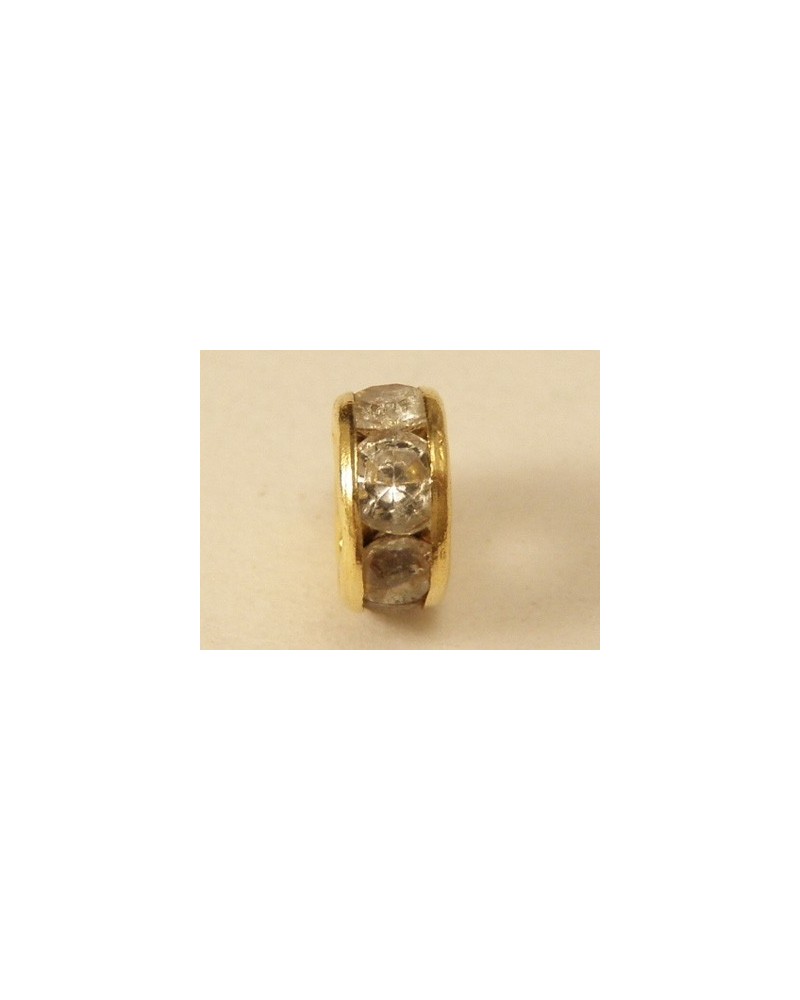 Zwischenteil Strass 5x2.5mm, Messing vergoldet