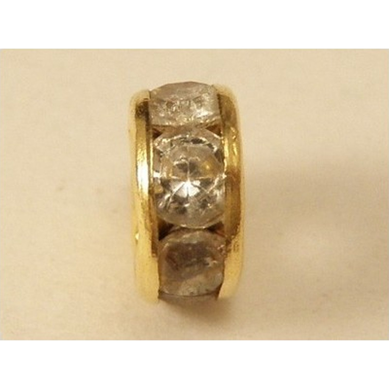Zwischenteil Strass 5x2.5mm, Messing vergoldet