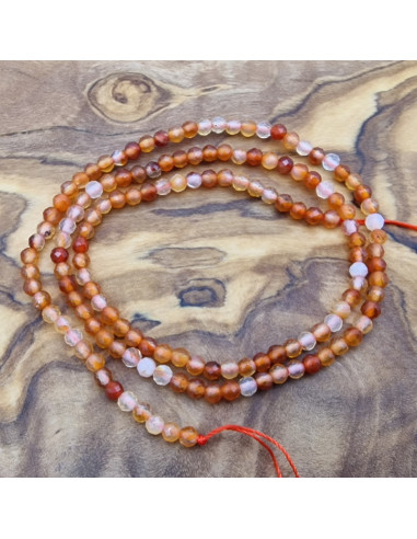 Carneolkette facettiert 3mm