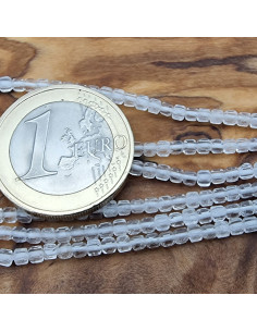 Bergkristallkette Quader 2x2mm