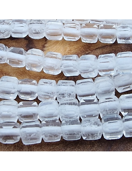 Bergkristallkette Quader 2x2mm