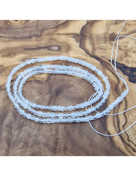 Bergkristallkette Quader 2x2mm