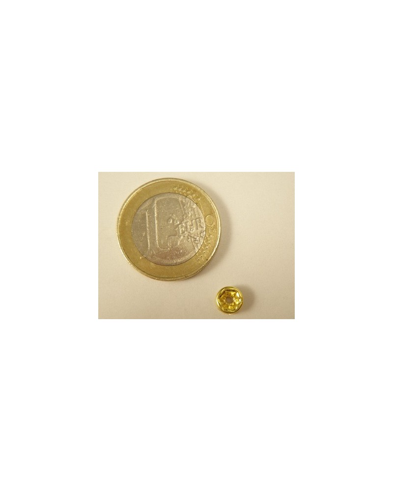 Zwischenteil Strass 6x2.5mm, Messing vergoldet