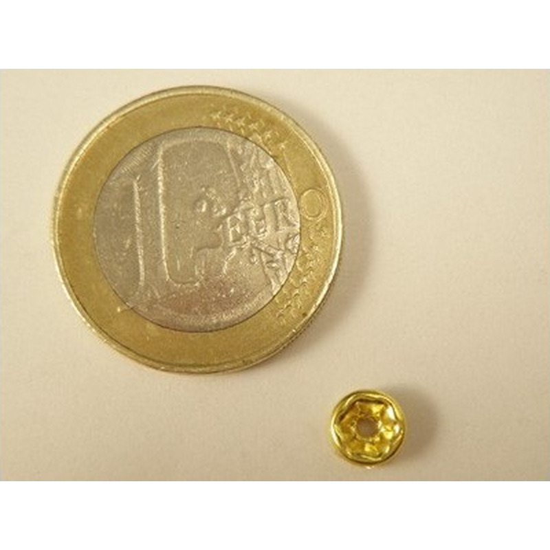 Zwischenteil Strass 6x2.5mm, Messing vergoldet