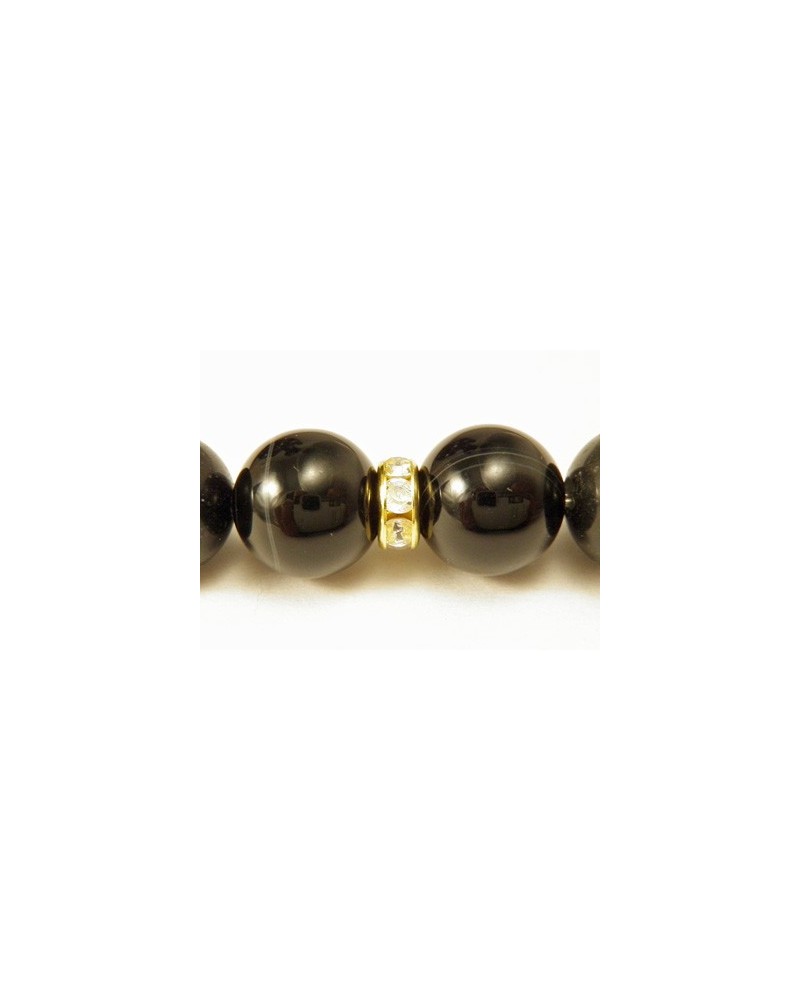 Zwischenteil Strass 6x2.5mm, Messing vergoldet