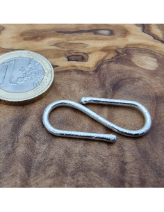 Hakenschliesse 35mm Metall silberfarben 2