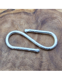 Hakenschliesse 35mm Metall silberfarben