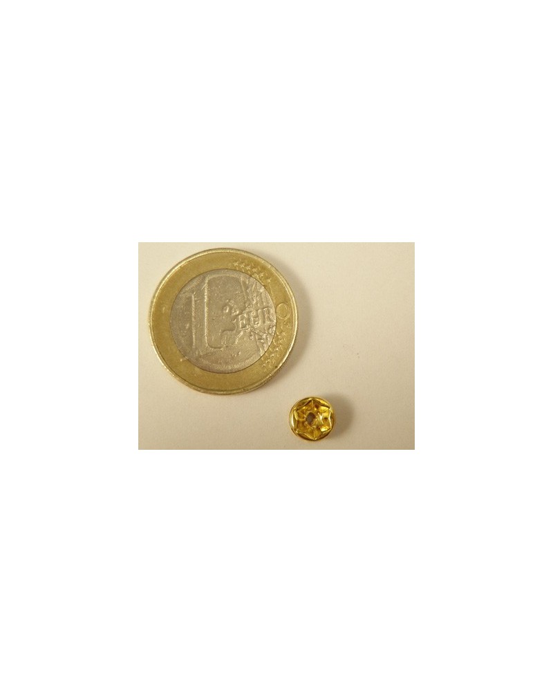 Zwischenteil Strass 7x3mm, Messing vergoldet