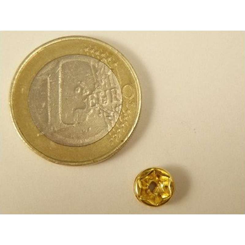 Zwischenteil Strass 7x3mm, Messing vergoldet