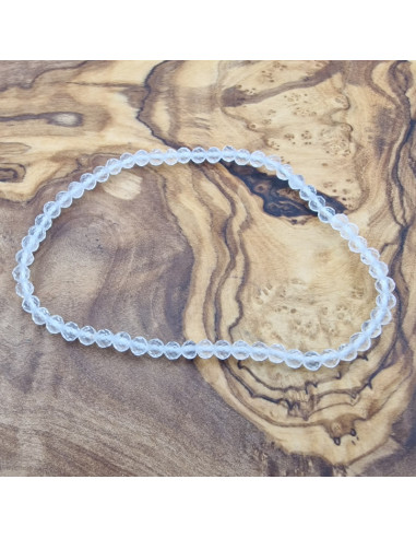 Bergkristall 3mm facettiert Armband