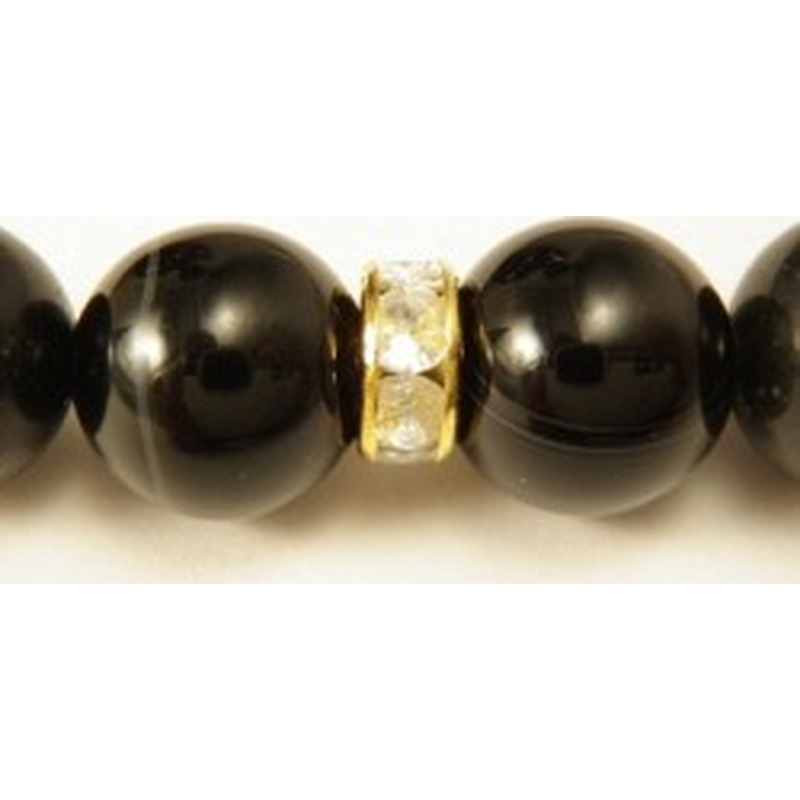Zwischenteil Strass 7x3mm, Messing vergoldet