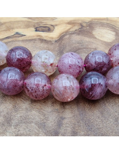 Erdbeerquarzkette 8mm