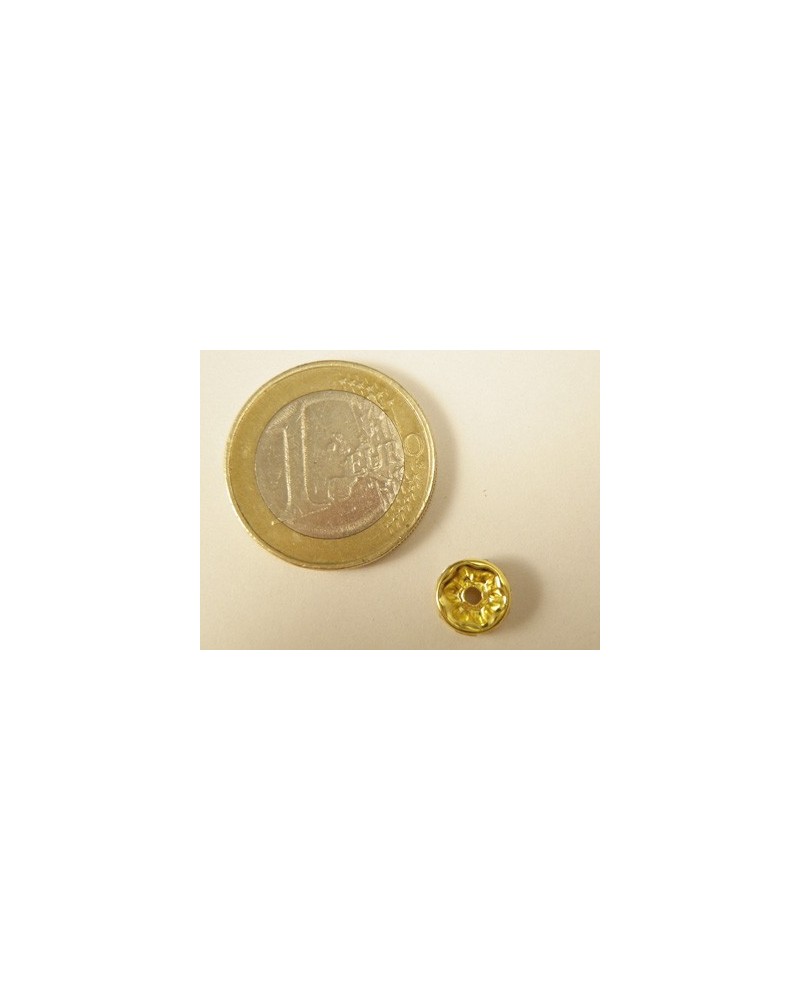 Zwischenteil Strass 8x3.5mm, Messing vergoldet