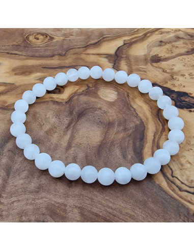 Mondstein weiß 6mm Armband