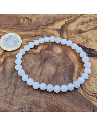 Mondstein weiß 6mm Armband