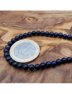 Blaue Goldflusskette 4mm 2