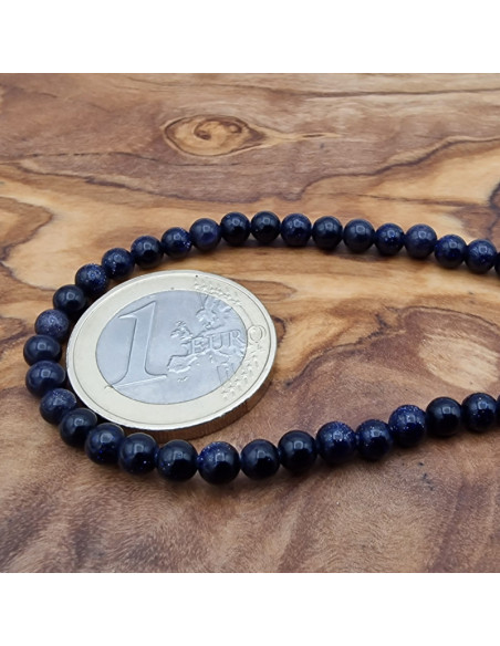 Blaue Goldflusskette 4mm