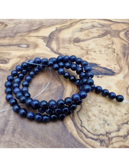 Blaue Goldflusskette 4mm