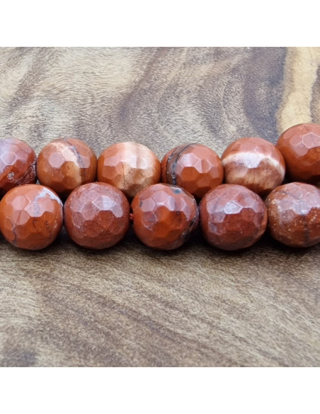roter Jaspis Kette facettiert 6mm