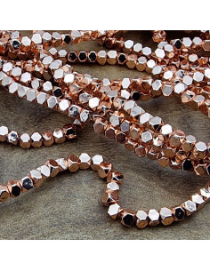 Blutsteinkette Kupfer (Hämatit) 1x1mm