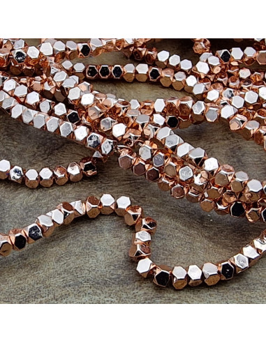 Blutsteinkette Kupfer (Hämatit) 1x1mm