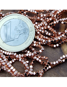 Blutsteinkette Kupfer (Hämatit) 1x1mm 2
