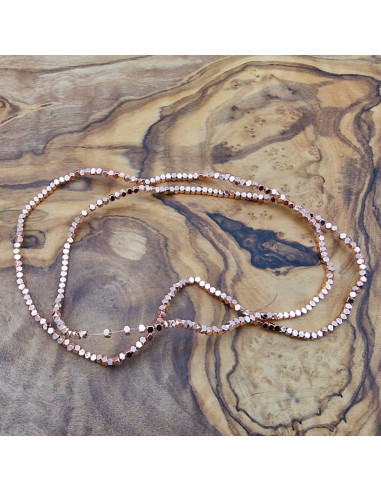 Blutsteinkette Kupfer (Hämatit) 1x1mm