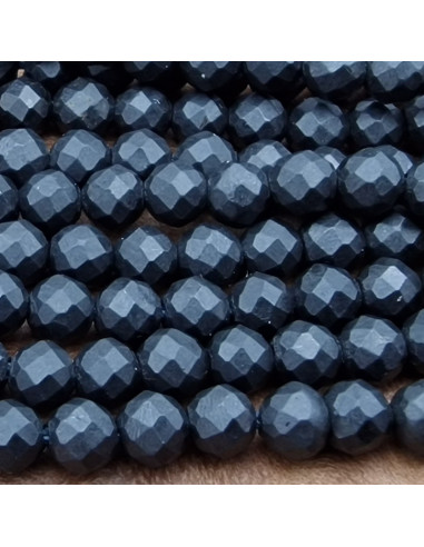Schungitkette (Shungit) facettiert 3mm