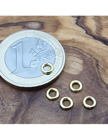 Ring 4mm, geschlossen, 925 Silber vergoldet