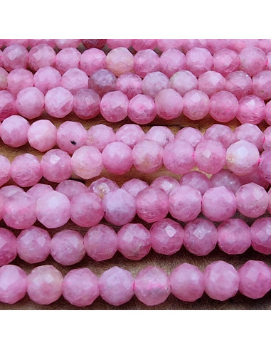 Rhodochrositkette facettiert 3mm