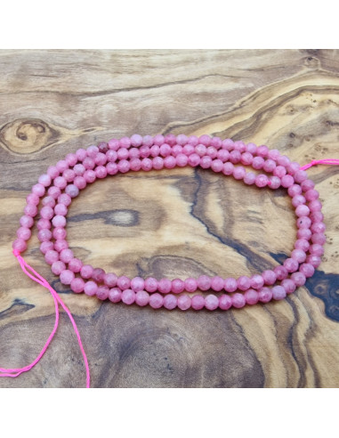 Rhodochrositkette facettiert 3mm