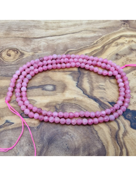 Rhodochrositkette facettiert 3mm