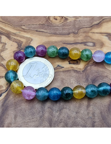 Bergkristallkette 8mm bunt