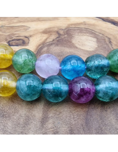 Bergkristallkette 8mm bunt
