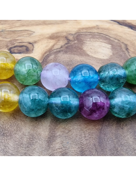 Bergkristallkette 8mm bunt