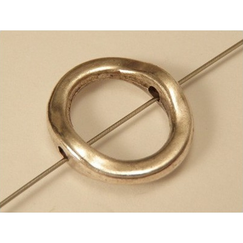 Zwischenteil 15x13mm, Metall rhodiumfarben