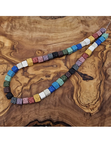 Lavakette 8x8mm multicolor