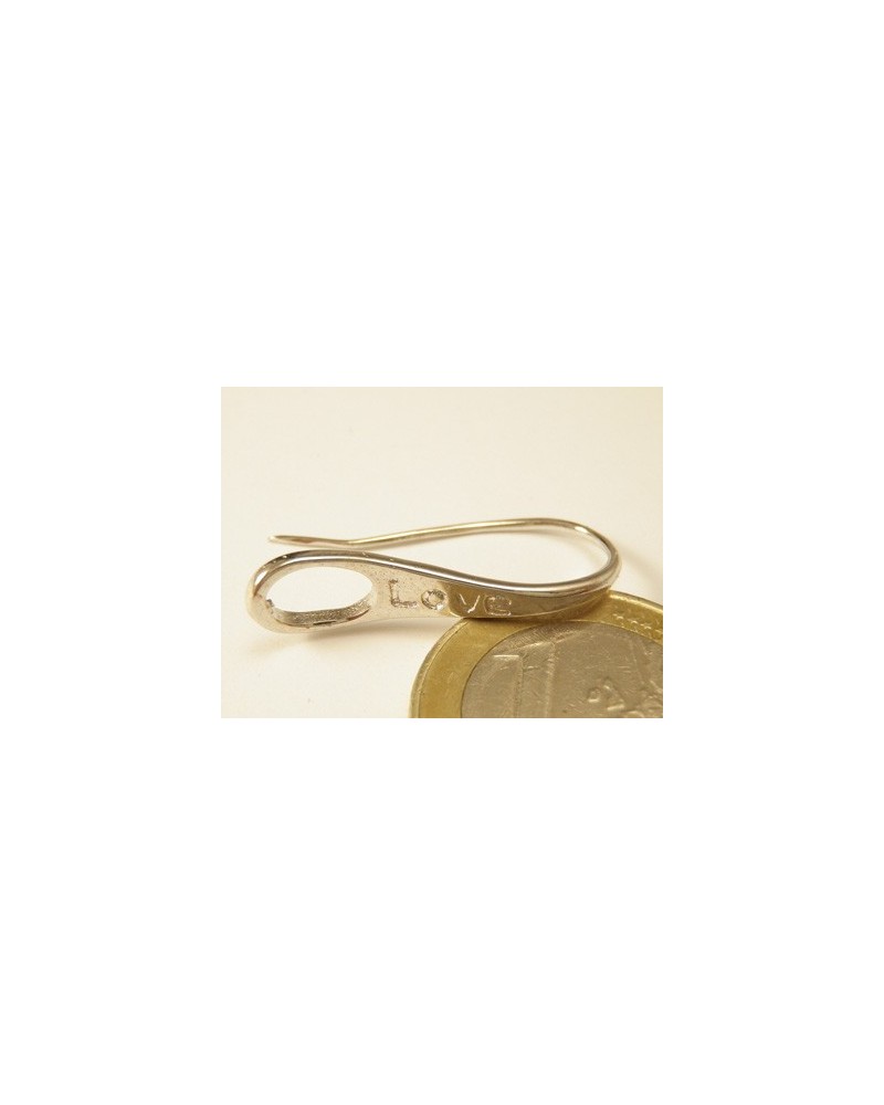 Ohrhaken 27mm (2 Stk), Metall silberfarben