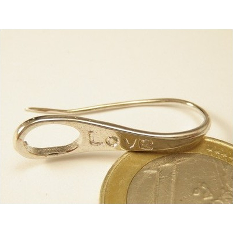 Ohrhaken 27mm (2 Stk), Metall silberfarben