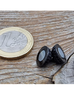 Magnetschliesse 10mm schwarz, Strass, geklebt 2