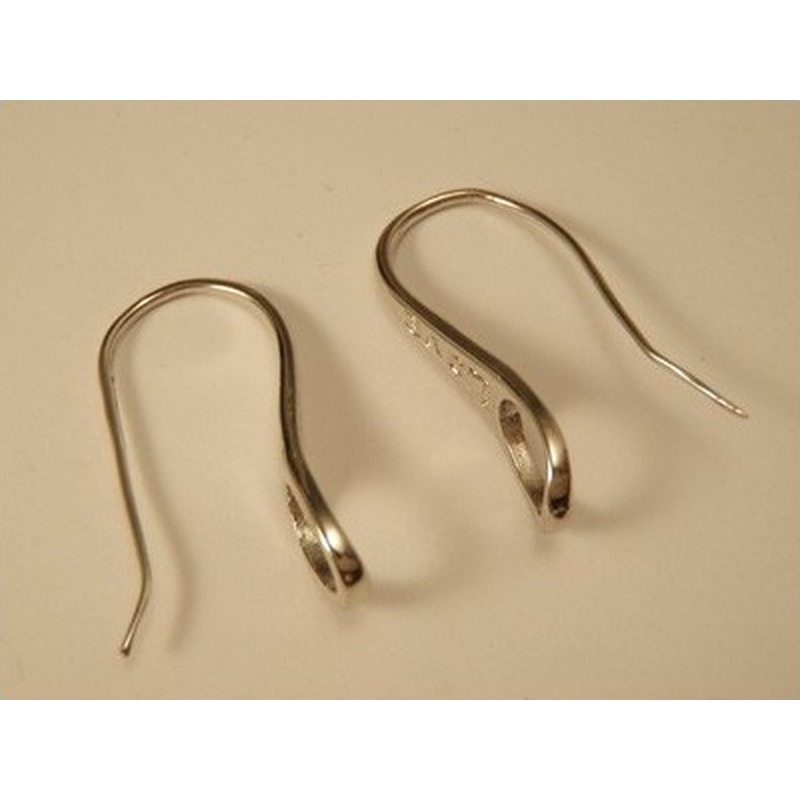 Ohrhaken 27mm (2 Stk), Metall silberfarben