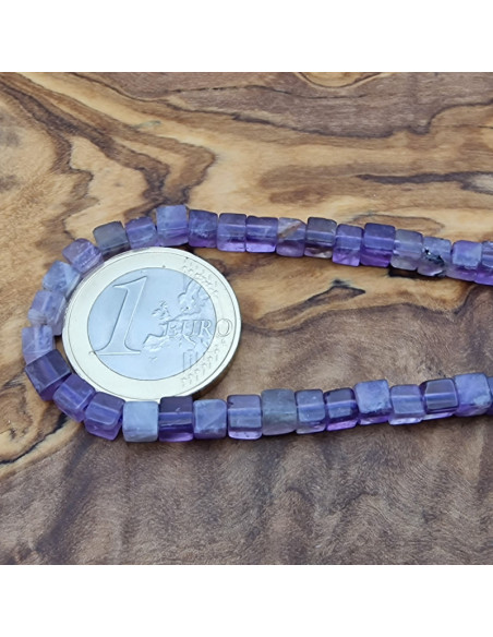 Amethystkette 4x4mm