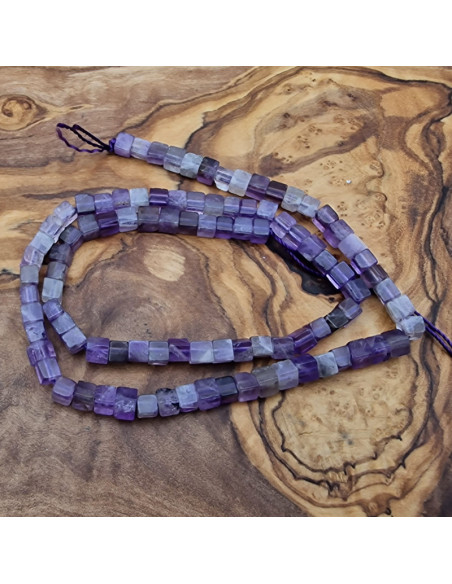 Amethystkette 4x4mm