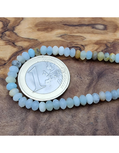 Amazonitkette facettiert 4x2mm