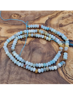 Amazonitkette facettiert 4x2mm 2