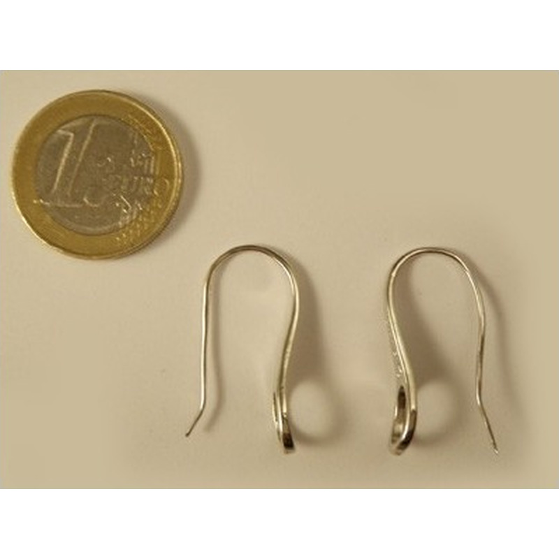 Ohrhaken 27mm (2 Stk), Metall silberfarben