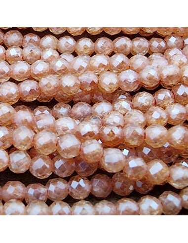 Zirkoniakette-stark funkelnd-facettiert 2mm