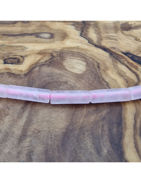 Rosenquarzkette 4x13mm