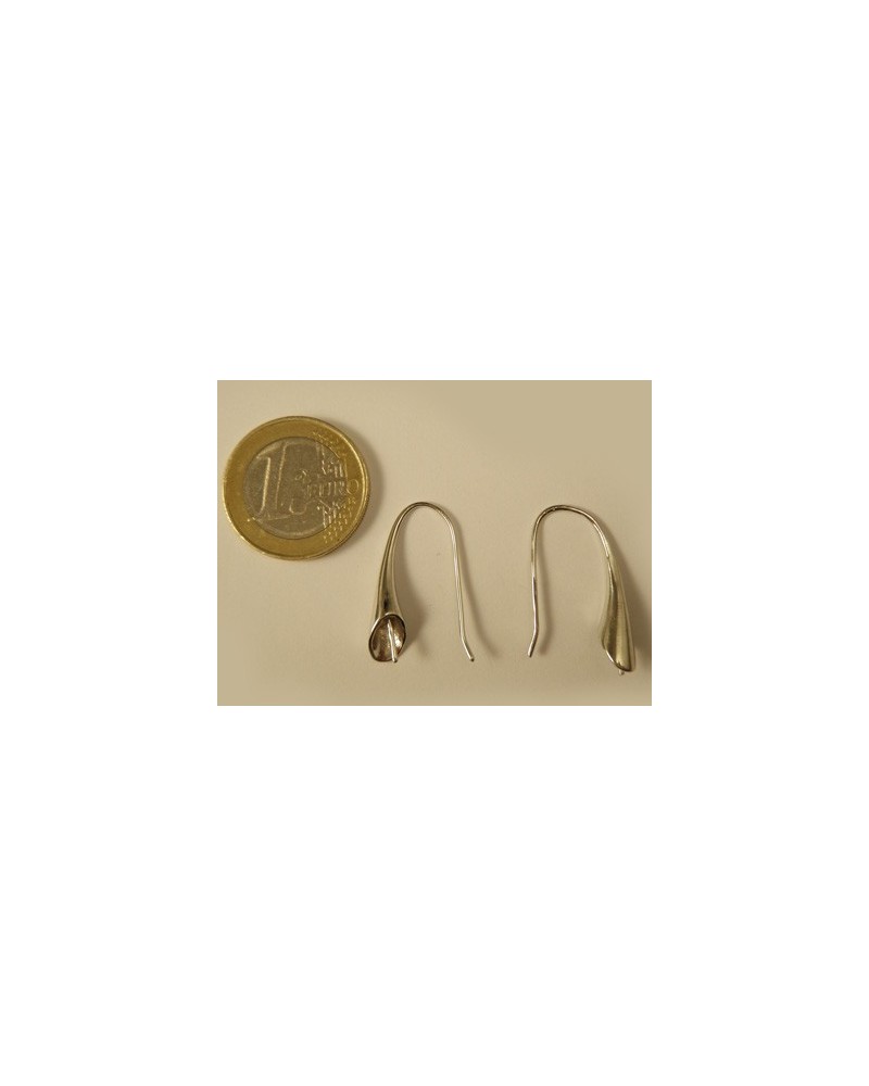 Ohrhaken 26mm (2 Stk), Metall silberfarben